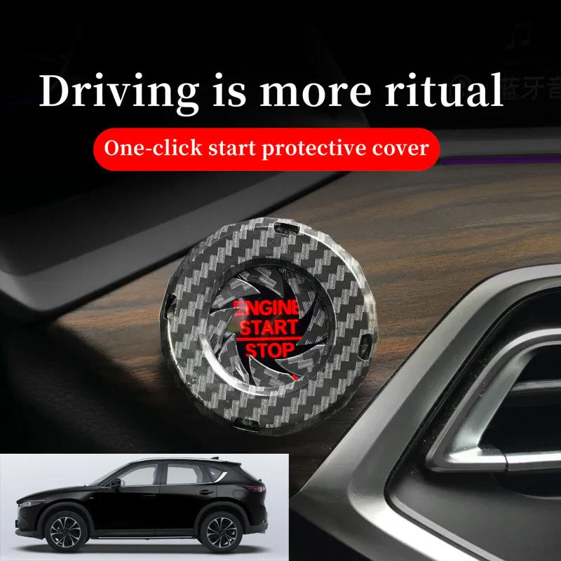 FOR Mazda Car one-button start decorative ring knob-type decorative cover ignition device switch hidden protective cover