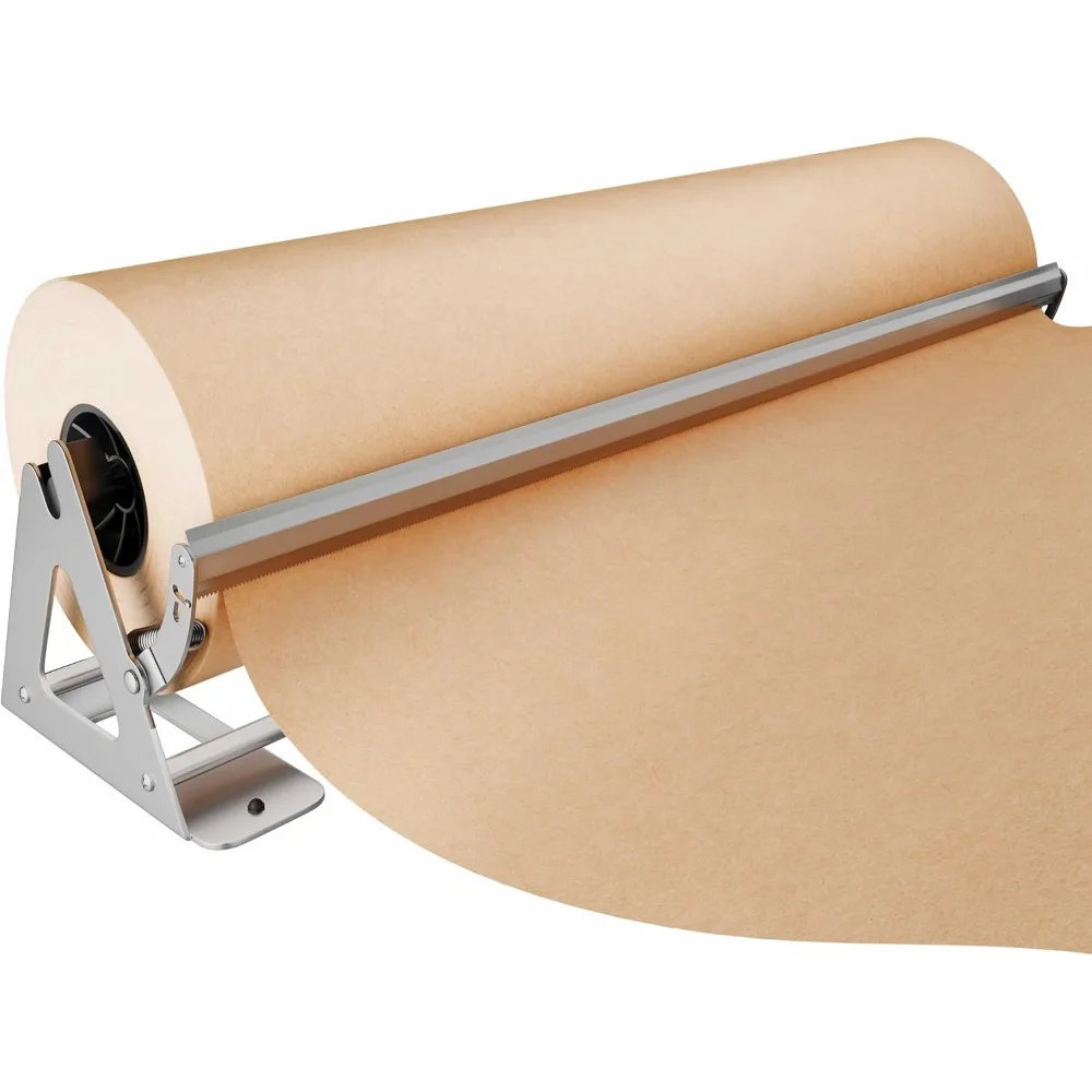 

Heavy-Duty Wall Mountable Paper Roll Dispenser & Cutter - Fits 36 Inch Rolls Up to 1000ft