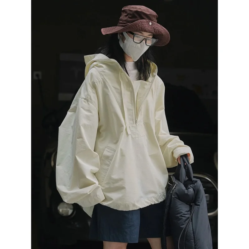 

Fashion Wind Protect Sun Protection Clothes Women Summer Hooded Long Sleeve Jacket Shawl Anti-UV Cute Breathable Coat Dropship