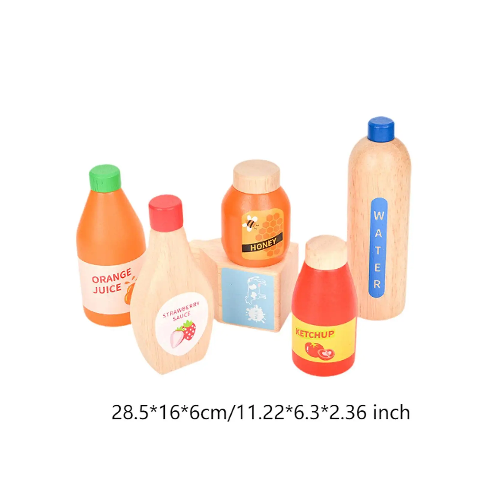 木製食品遊びおもちゃドリンクセットごっこ遊び男の子女の子パーティーの記念品