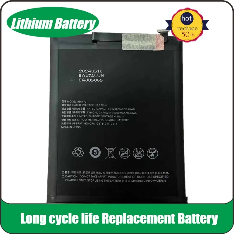 

Высокое качество, новый 3,87 В, 4200 мАч, BA172, аккумулятор для мобильного телефона Meizu 18X, аккумуляторы для телефона + бесплатные инструменты, быстрая доставка
