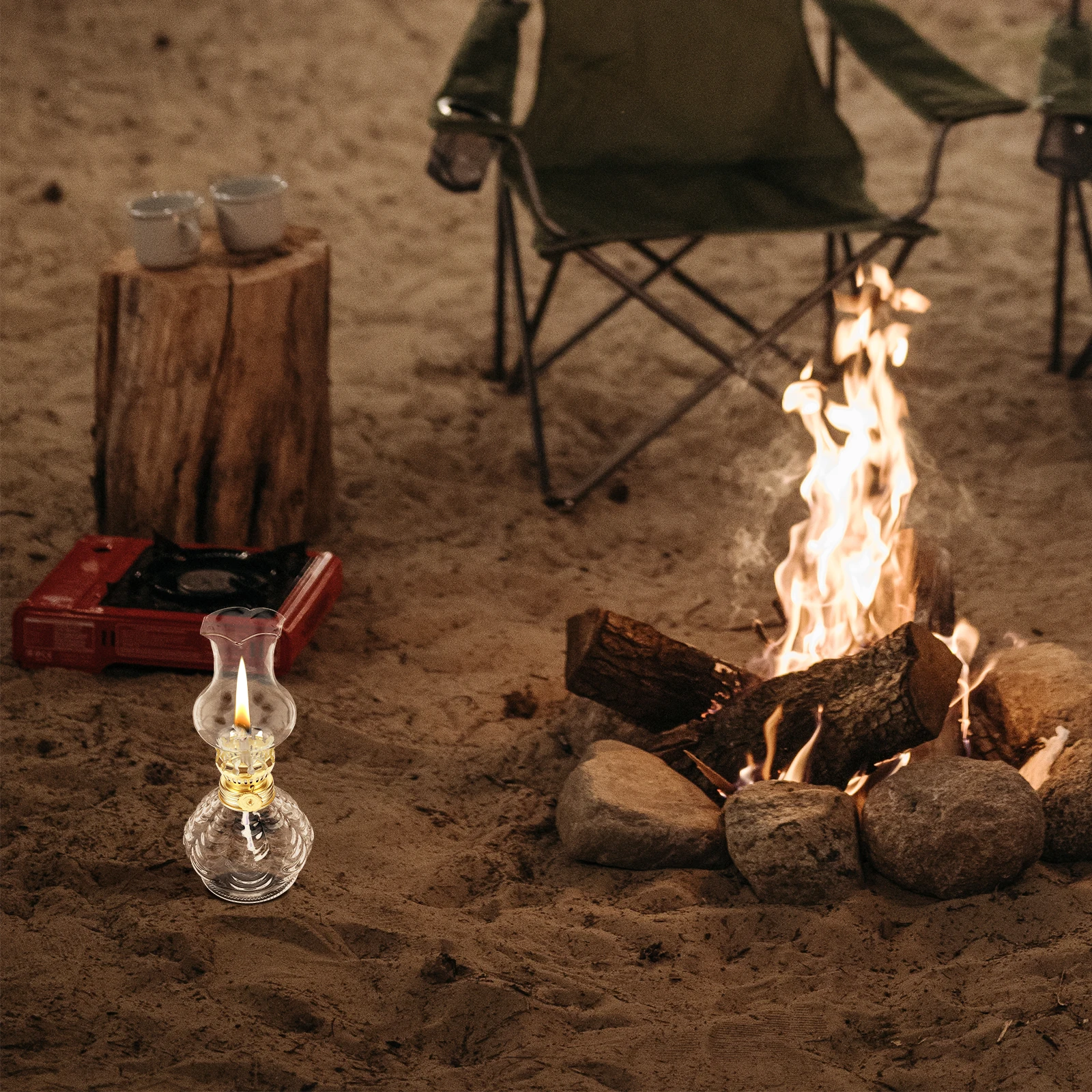 

Decorative Glass Oil Lamp Vintage Lantern for Indoor Use Table Decor Wedding Ceremony Balcony Garden Temple Lighting