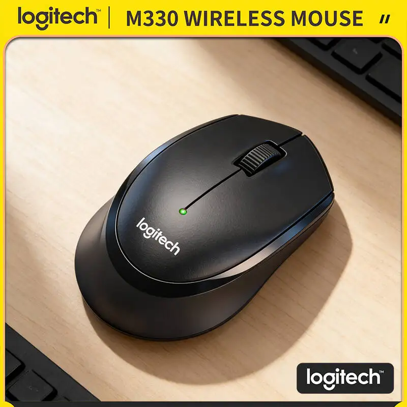

Logitech M330 Silent Wireless Mouse Portable 2.4G Nano Receiver Comfort Grip Quiet Operation for Laptop PC Mac