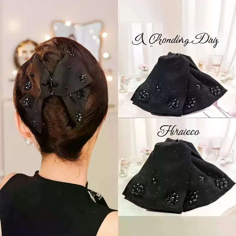 

Elegant Large Rhinestones Bow Hair Claw Crab Pearls Hairpins Women Girls Sweet Hair Ornament Hair Clips Fashion Hair Accessories