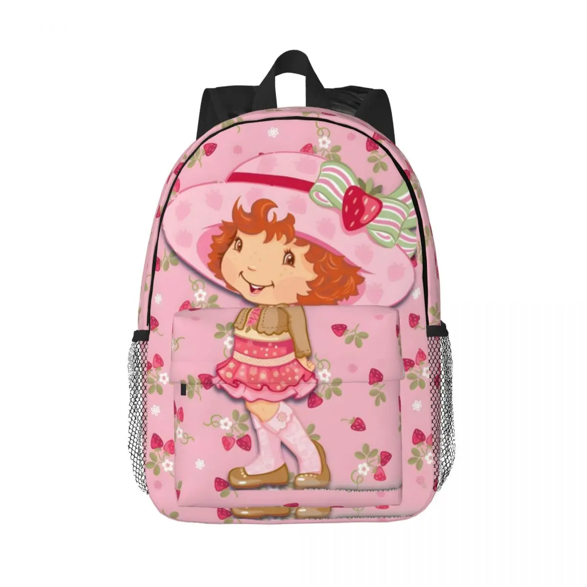 Strawberry-ShortCake New Fashion High Capacity Waterproof College Backpack Trendy Laptop Travel Book Bag 15inch