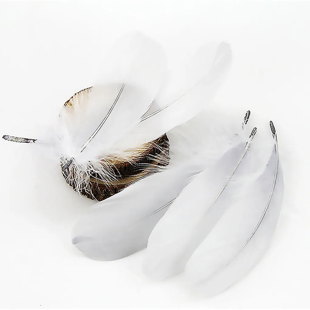 100/50pcs Natural Goose Feathers Plumes 15-20cm White Feather Plume for Home Decor Craft DIY Party Jewelry Decoration