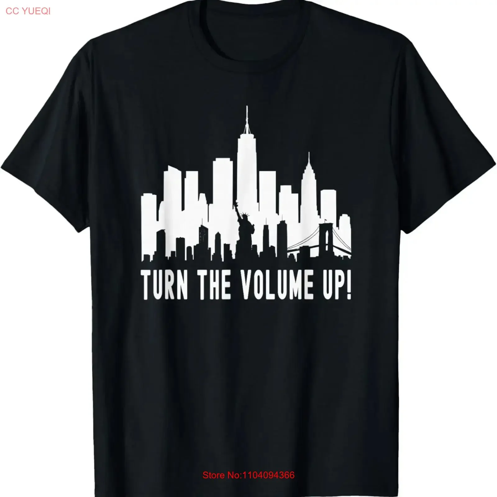 Turn The Volume up T Shirt Funny Newyork Zohran vintage Washed Comfortable Versatile homme Slightly graphic
