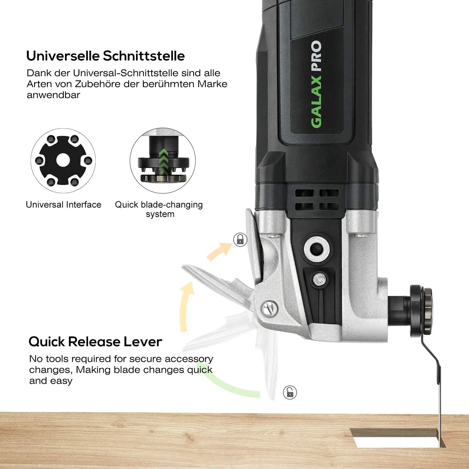 3.5A 6 Variable Speed Oscillating Multi Tool Kit with Quick Clamp System Change and 30pcs Accessories, Oscillating Ang