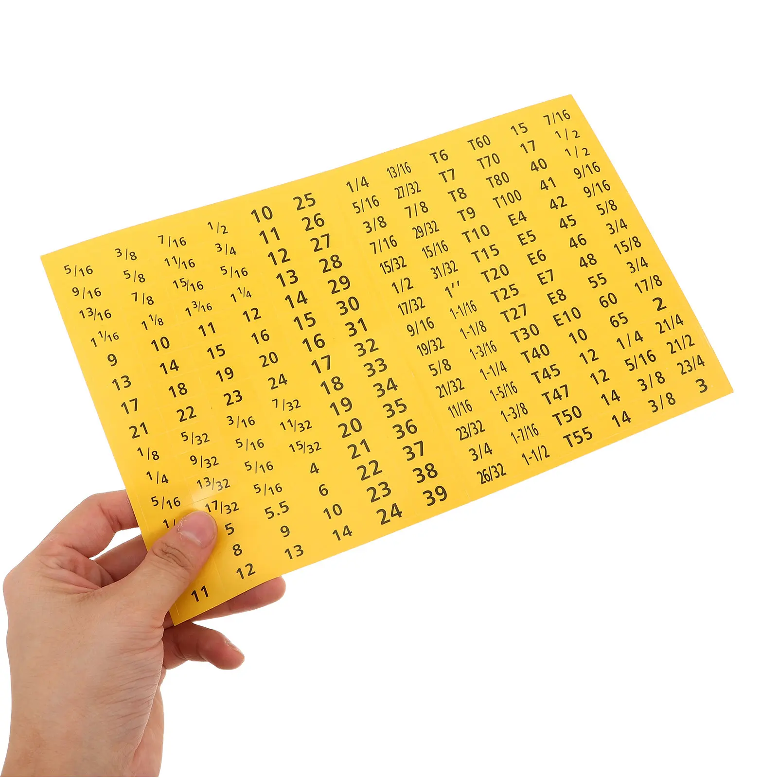 

20 Sheets Socket Size Labels Toolbox Stickers Adhesive Color Coding Tool Organizer Label Socket Wrench Size Identification