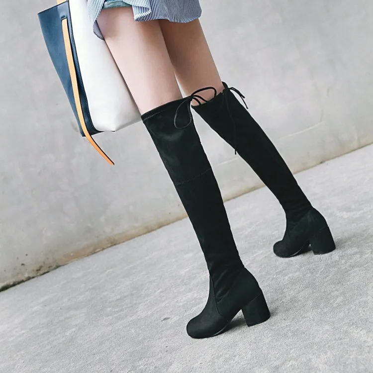 Big Size 11 12 13  14 15 16 17   Europeans and Americans with round head, thick heel, high heel, long barrel and thin boots