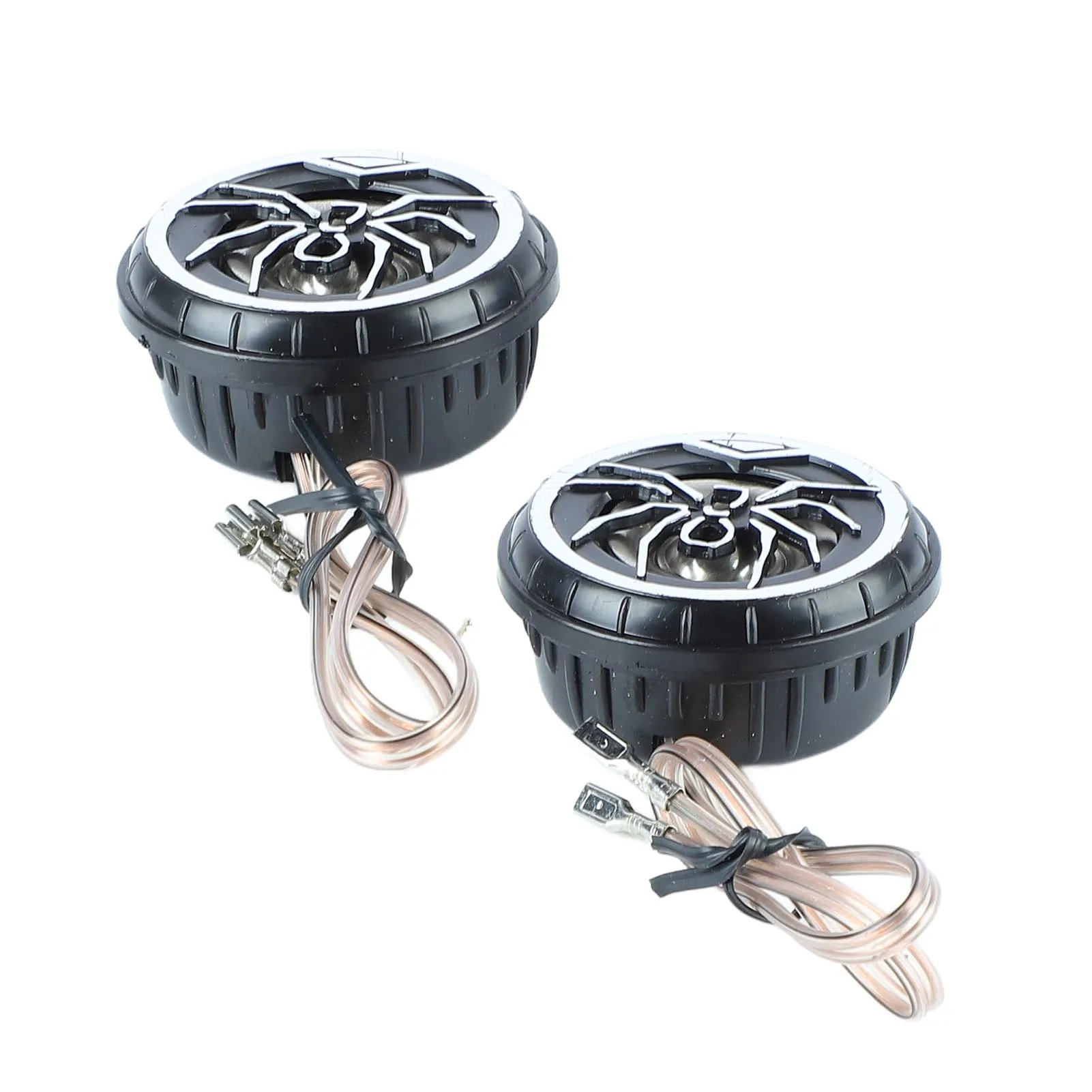 Stereo Car Tweeter Car Loudspeakers Stereo Round Tweeter with Chrome Plated Spider Pattern for Car Truck Car Round Loudspeakers