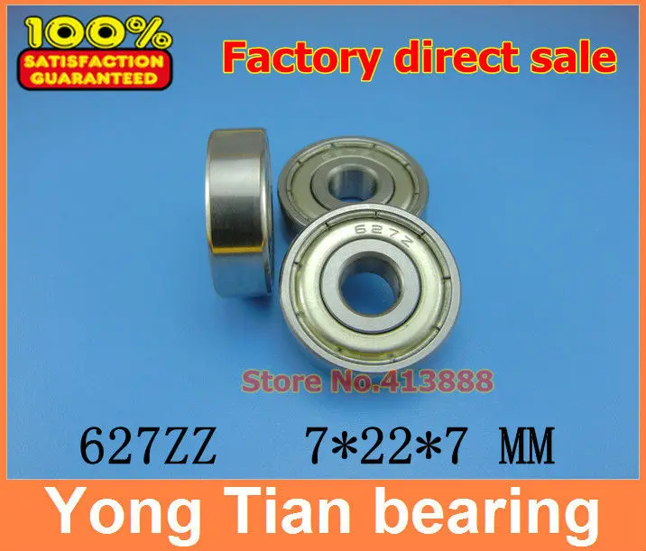 NBZH bearing500pcs/lot Free Shipping Wholesale Miniature Deep Groove Ball Bearing 627ZZ 7*22*7 Mm