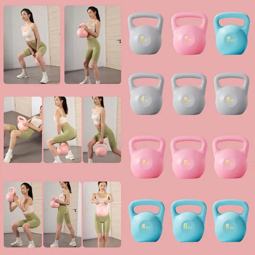 Bollitore per sollevamento da donna manubri da donna che trasportano Kettlebells, allenamento per la forza Squat profondo, kettlebell morbidi per