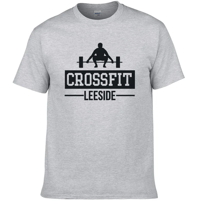 

2024 Brand Crossfit Fitness T-Shirts Men's short sleeves Cotton Round Collar Tee shirts Men Bodybuilding Casual T shirts #193