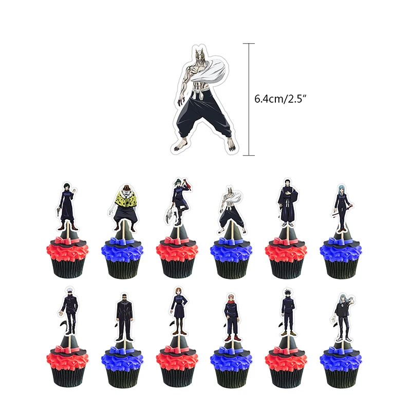 New Jujutsu Kaisen Birthday Party Decorations Anime Action Figures Periphery Gojo Satoru Itadori Yuji Diy Theme Party Supplies