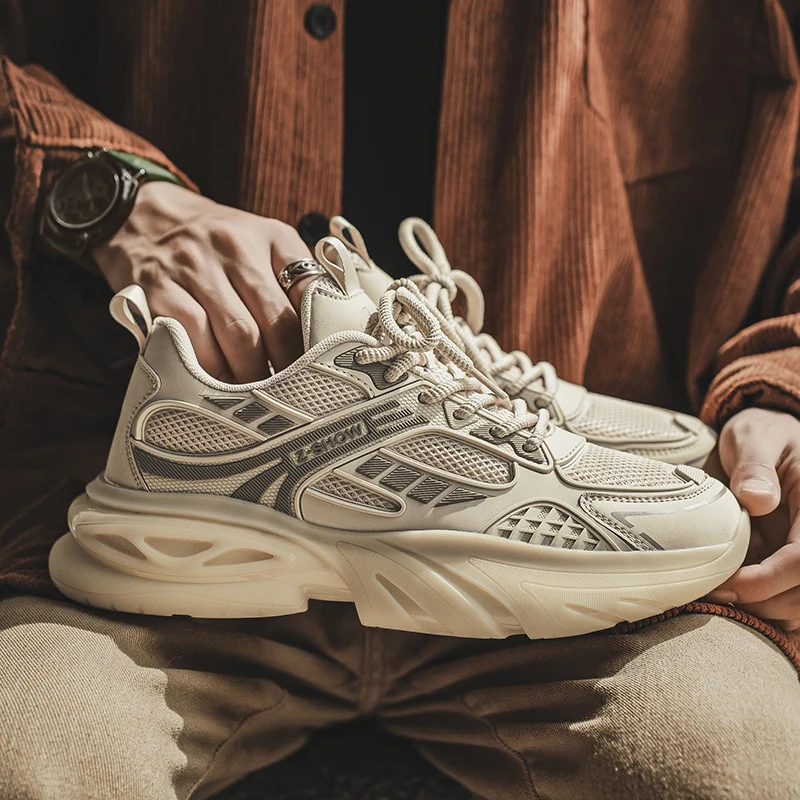 

Мужская обувь, новинка 2025, осенняя модная брендовая мужская обувь Torre на толстой подошве, повседневная светоотражающая спортивная обувь для бега, модная обувь