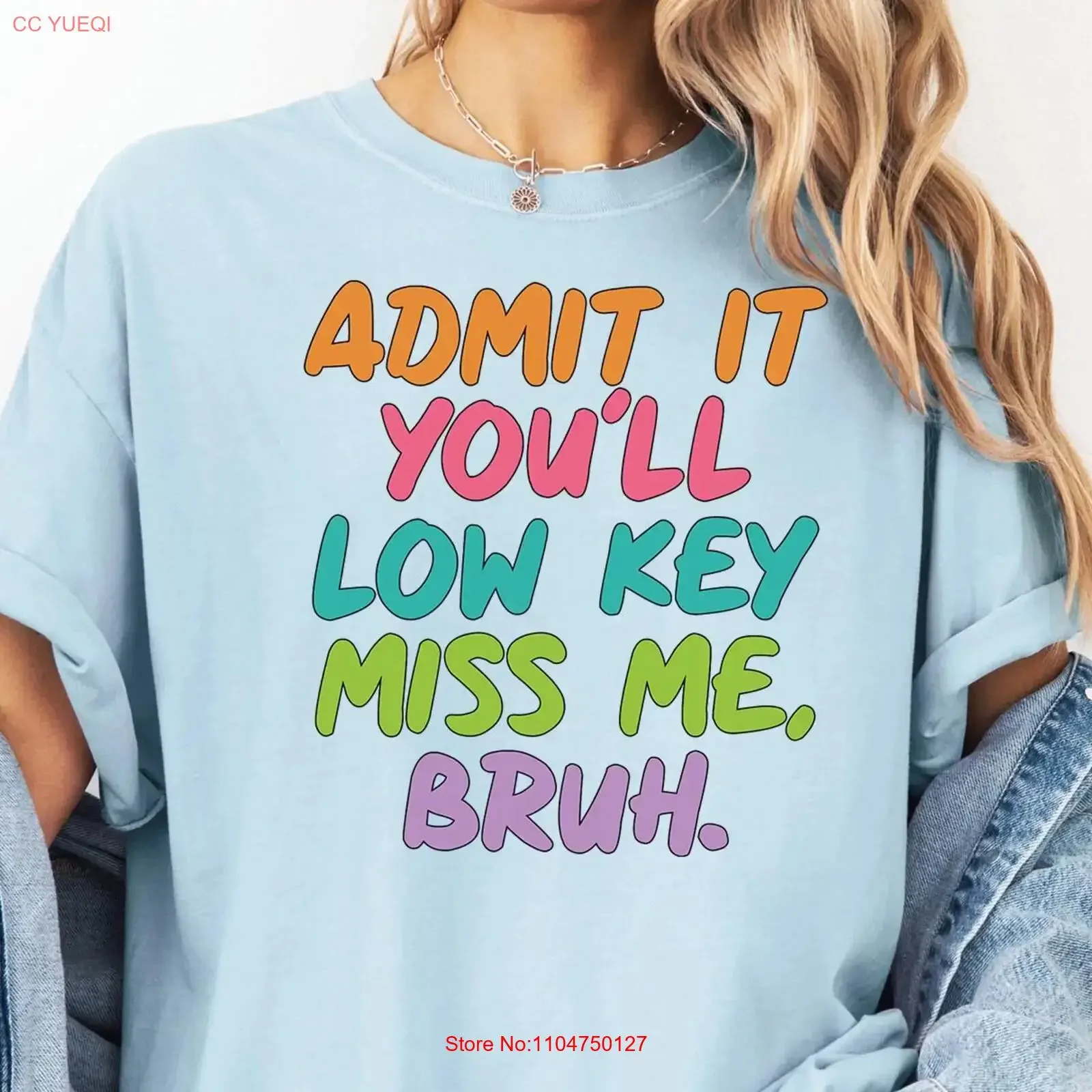 Admit It Miss Me T Shirt Funny Teacher Last Day Of School Outfit End Year Back To Humor vintage Washed Top For Everyday Wear