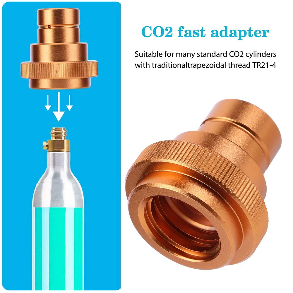 CO2 Adapter Accessories Brass CO2 Quick Connect Adapter for CO2 Cylinder Soda Water Bubbler DUO Terra