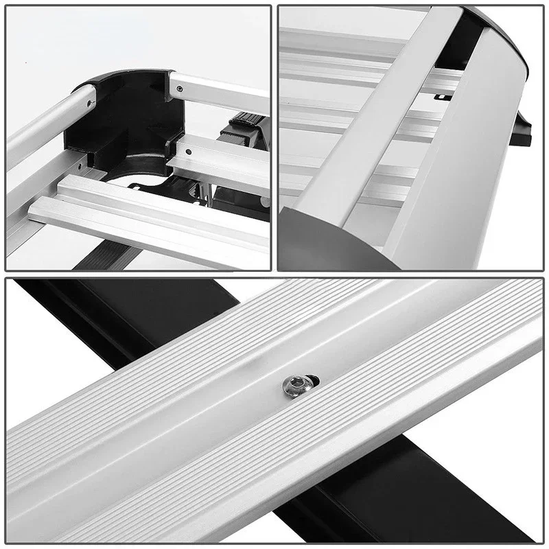 Best Durable Silvery 127X90CM Roof Universal Luggage Frame SUV Double Decker Luggage Frame Off-Road