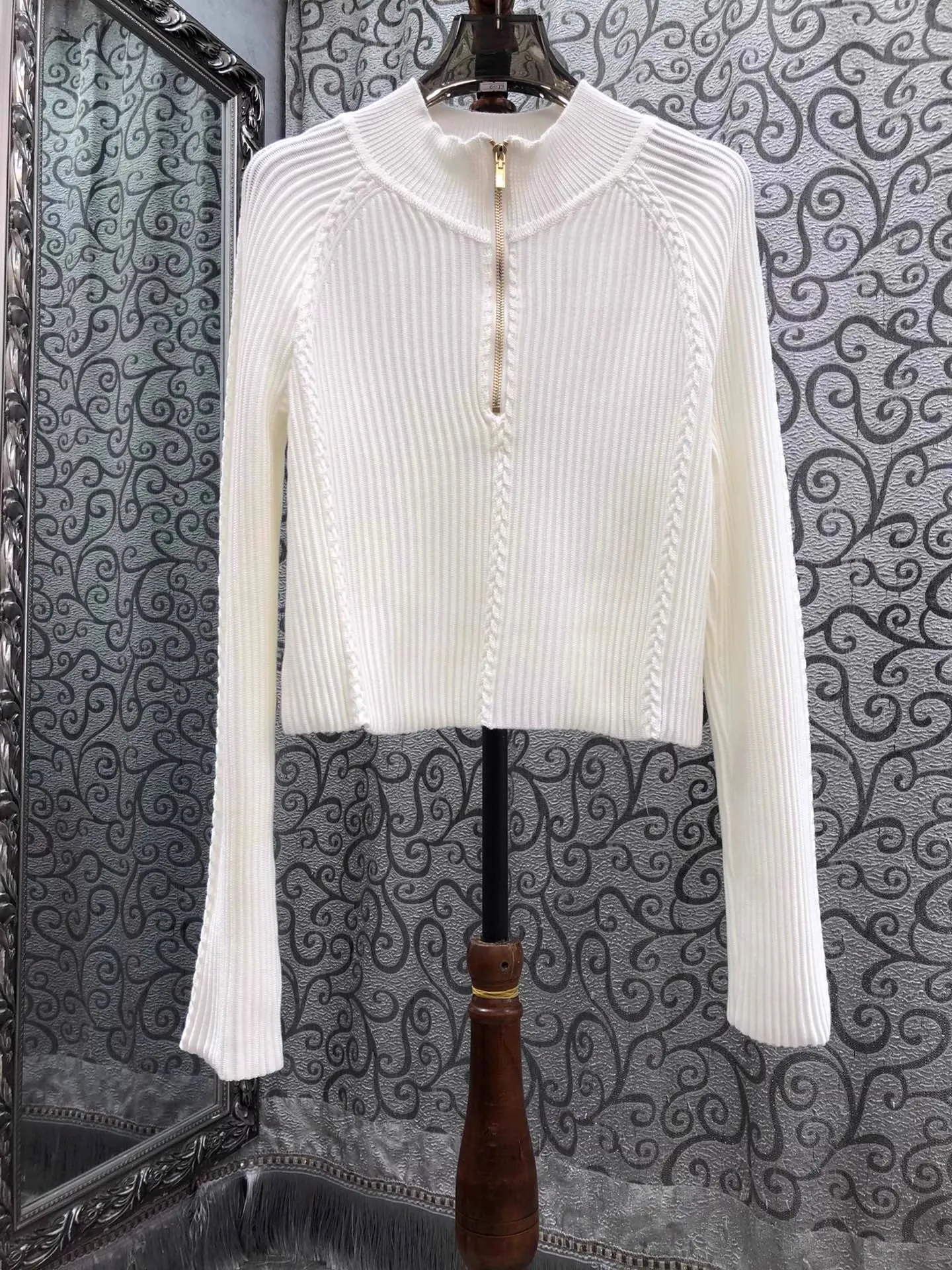 

Новинка, горячая распродажа, свитера 2024, осень-зима, высокое качество, вязаные пуловеры, женские повседневные мягкие белые джемперы на молнии спереди с длинными рукавами