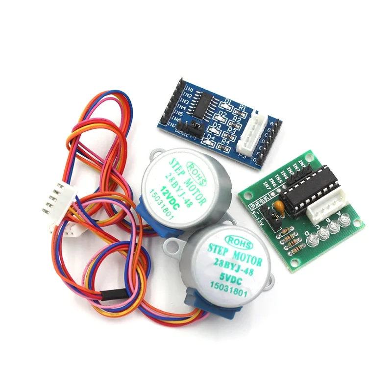 Шаговый двигатель 28BYJ48 ULN2003, плата драйвера, 4-фазный, 5-проводной, 5 В, 12 В, шаговый двигатель, редуктор