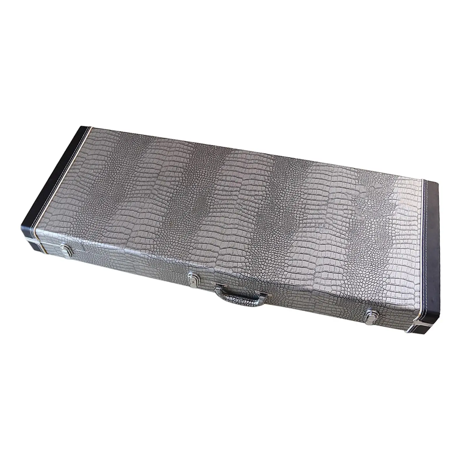 حقيبة جيتار كهربائي بغطاء صلب مقاوم للصدمات والغبار احترافي مع قفل مع مقبض حقيبة حمل للسفر غلاف صلب مربع #1