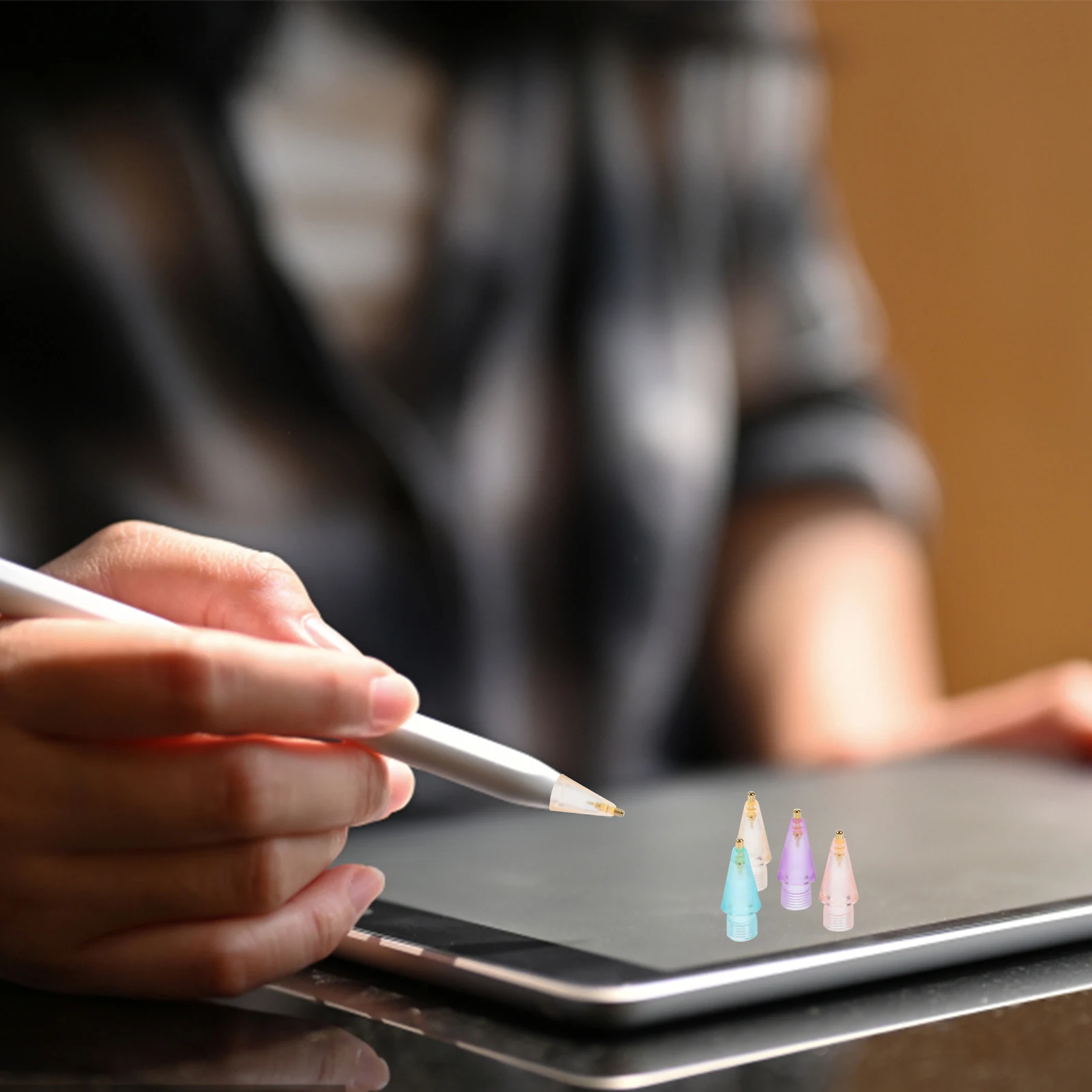 

4pcs Replacement Stylus Tip Transparent Design Precise Control Portable Tip Replacement For Pencil 2/1 Stylus Accessory Tablet