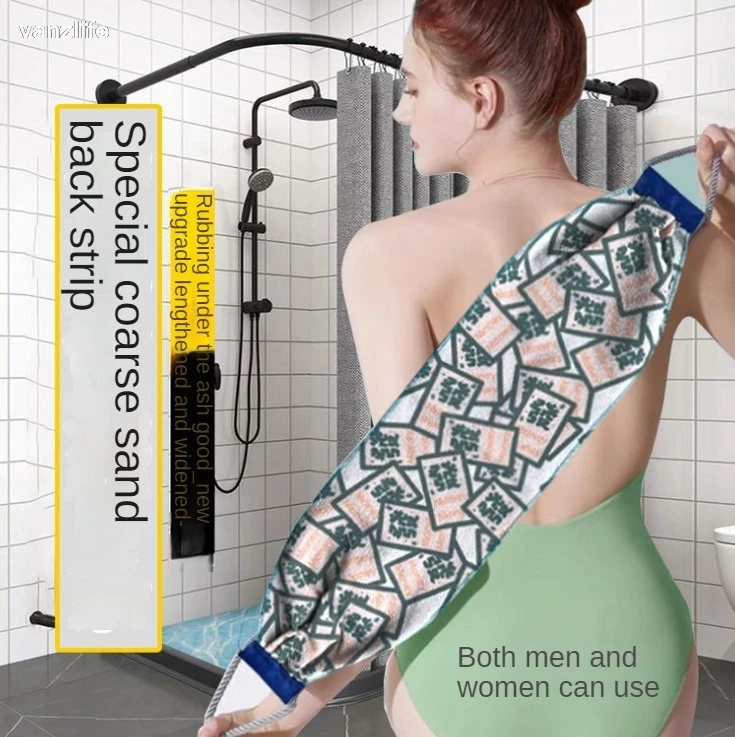 Double Layer Back RUB Decontamination Fantastic Exfoliating Rubbing Gadget Frosted หนากลับ RUB ผ้าขนหนูยาว Bath Artifact