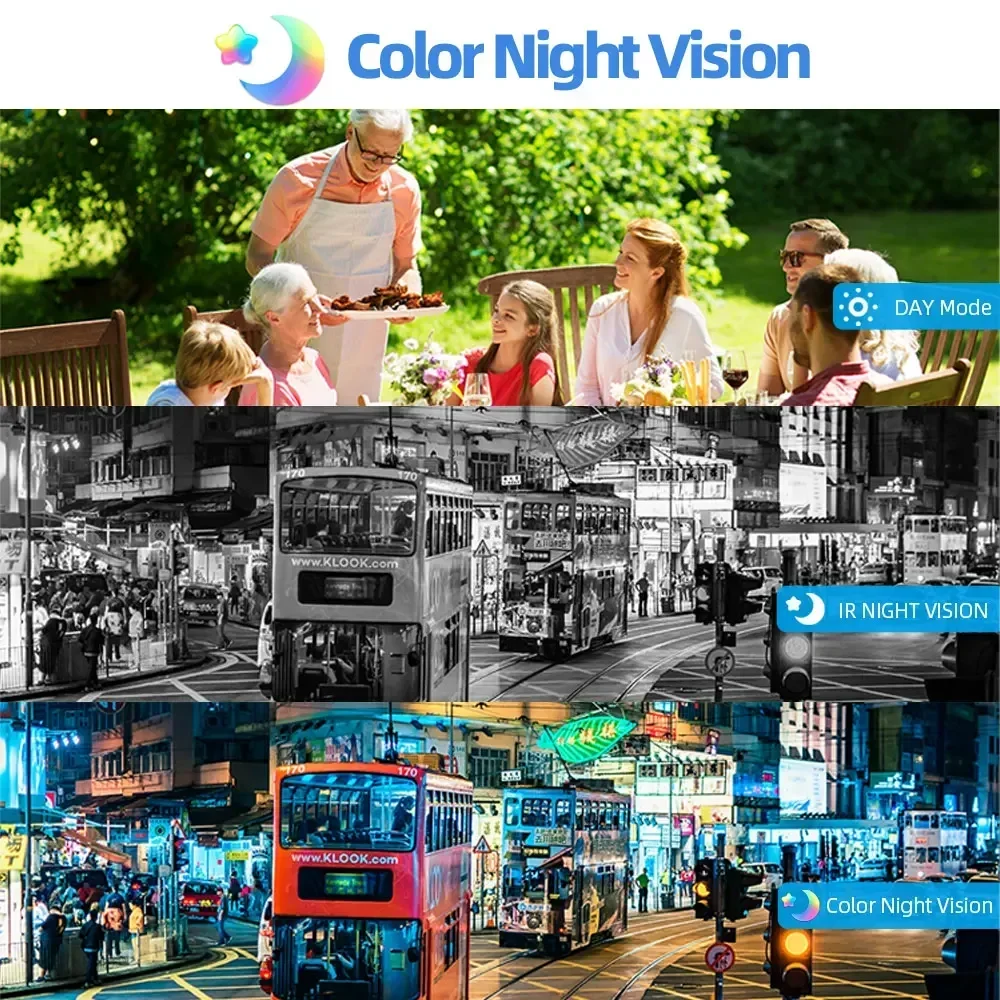 Smart Home 8MP Dual Lens WiFi Security Camera Outdoor PTZ Color Night Vision Wireless CCTV Surveillance Camera