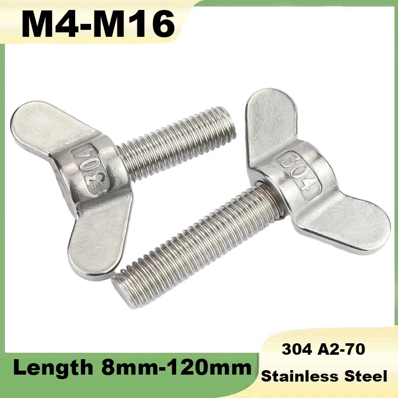 Butterfly Screws M4 M5 M6 M8 M10 M12 M14 M16 304 Stainless Steel Big Ear Special-shaped Hand Claw Screws