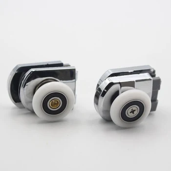 Bad Tür Rollen Hause Pulley Räder Glas Schiebe Aluminium Tür Scheibe Duschbad Kabine Ersatz Türen Zubehör