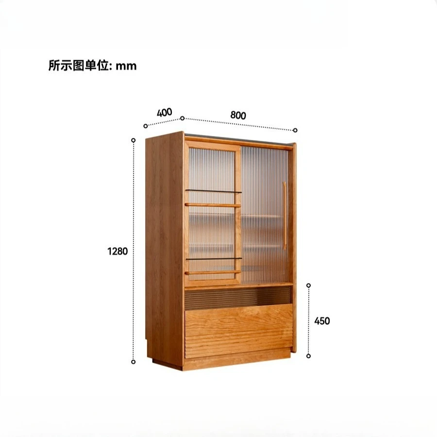 خزانة جانبية صخرية، خزانة تخزين بجوار خزانة تلفزيون، خزانة تخزين من خشب الكرز في غرفة المعيشة، خزانة من الخشب الصلب مقابل