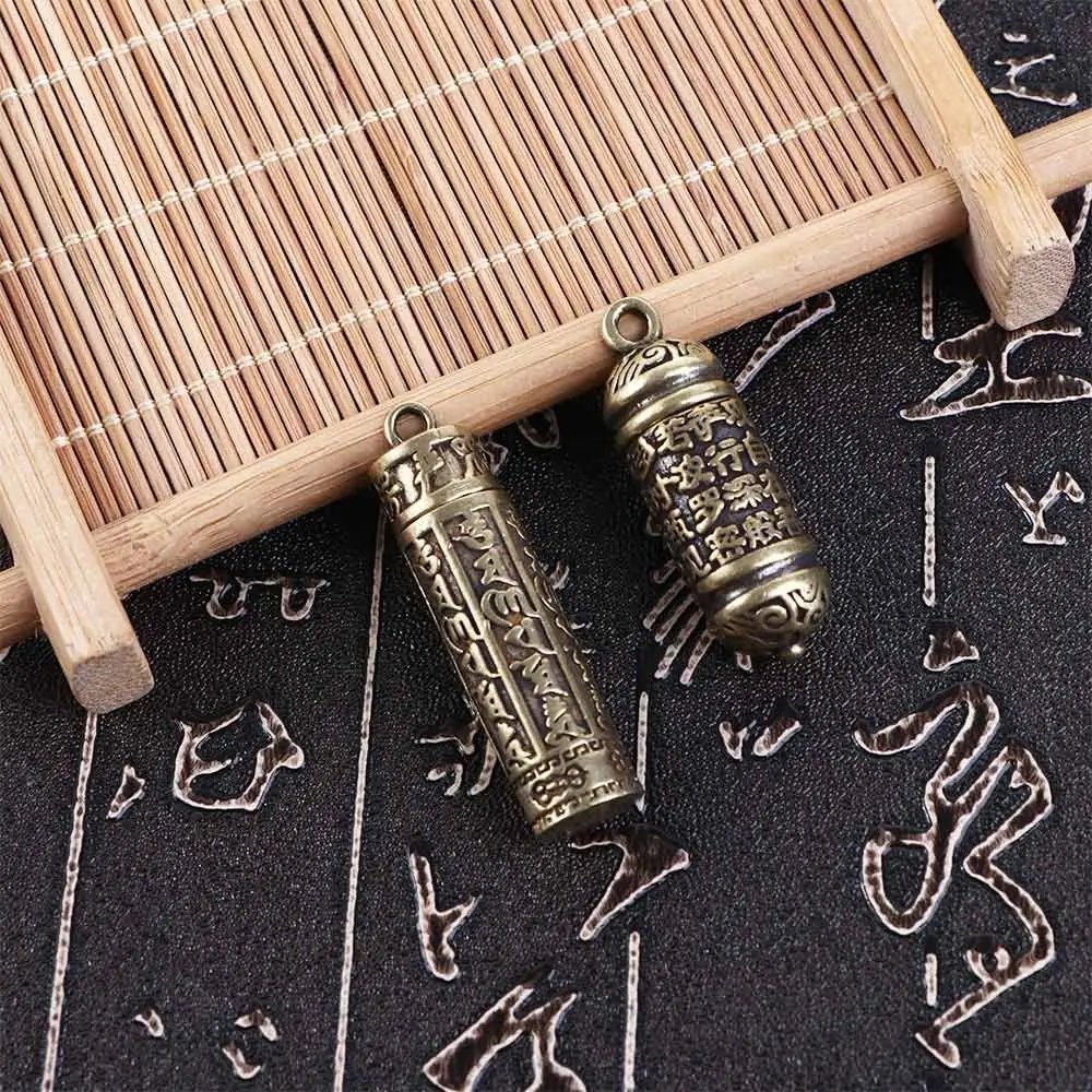 기념품 원통형 상자 열쇠 고리 조각 성경 불교 펜던트 의학 알약 상자 목걸이 펜던트 여행 알약 케이스