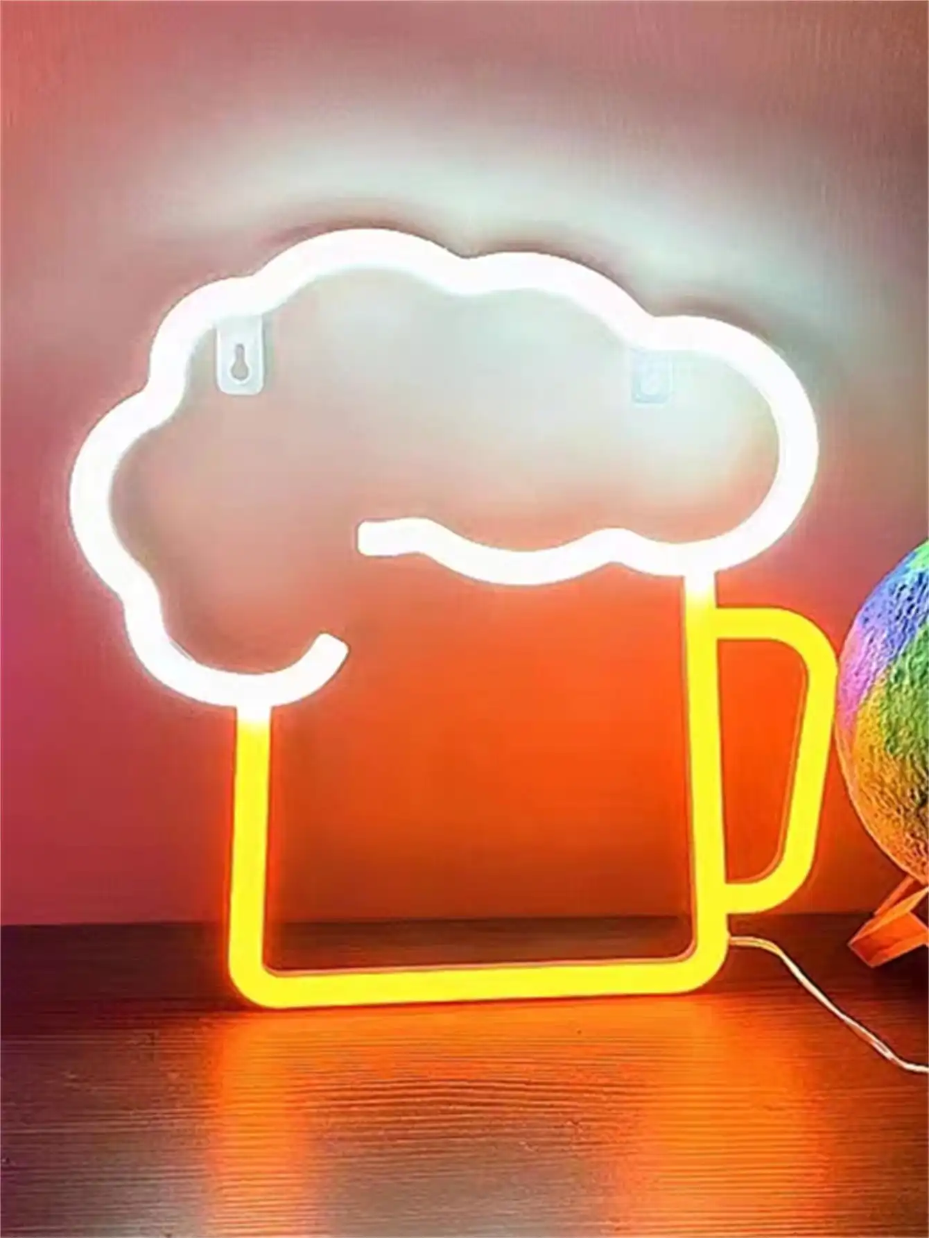 Sinal de luz neon de espuma para copo de cerveja: ideal para decoração de quarto, bar, aniversário, casamento e presente