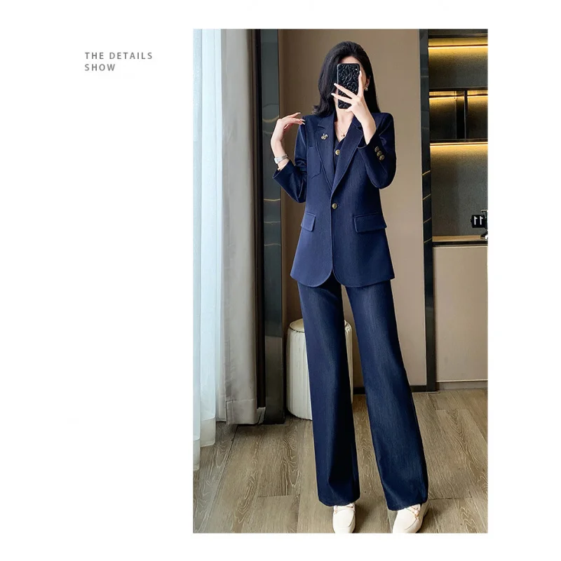 High-end Women's Suit Vest Set2025New Autumn and Winter High-end Fashion Formal Three-piece Suit Workwear