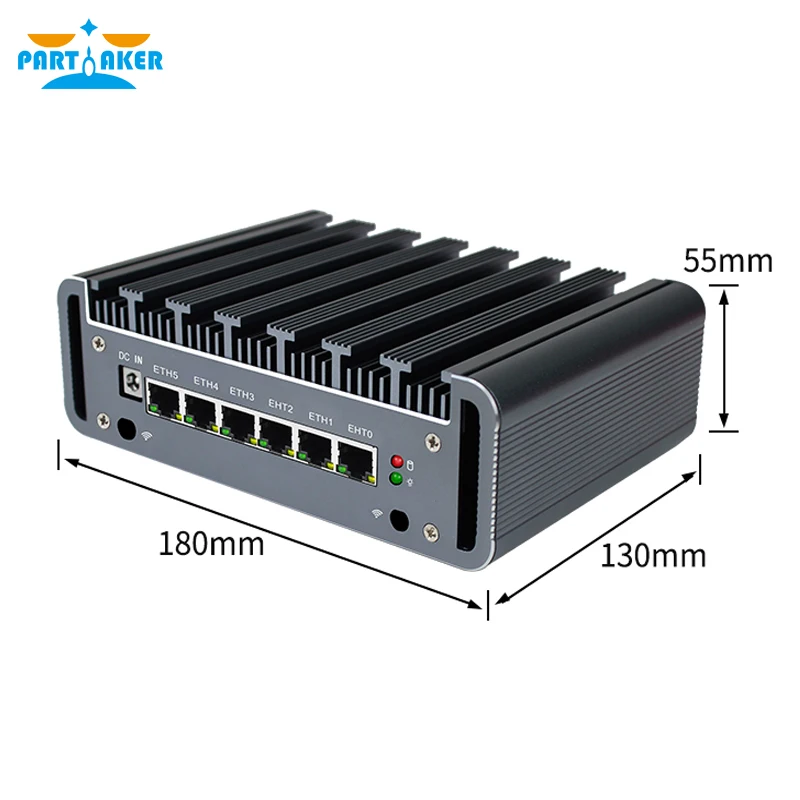 Fanless Soft Router Intel CoreI3 7100U I5 10210U  Mini PC 6 LAN 2*DDR4 HD-MI pfSense Firewall Appliance ESXI AES-NI