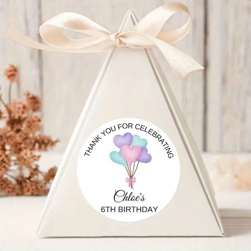 90pcs Custom Personalized Name & Birthday Stickers (For Baptism, Parties & Gift Wrapping)