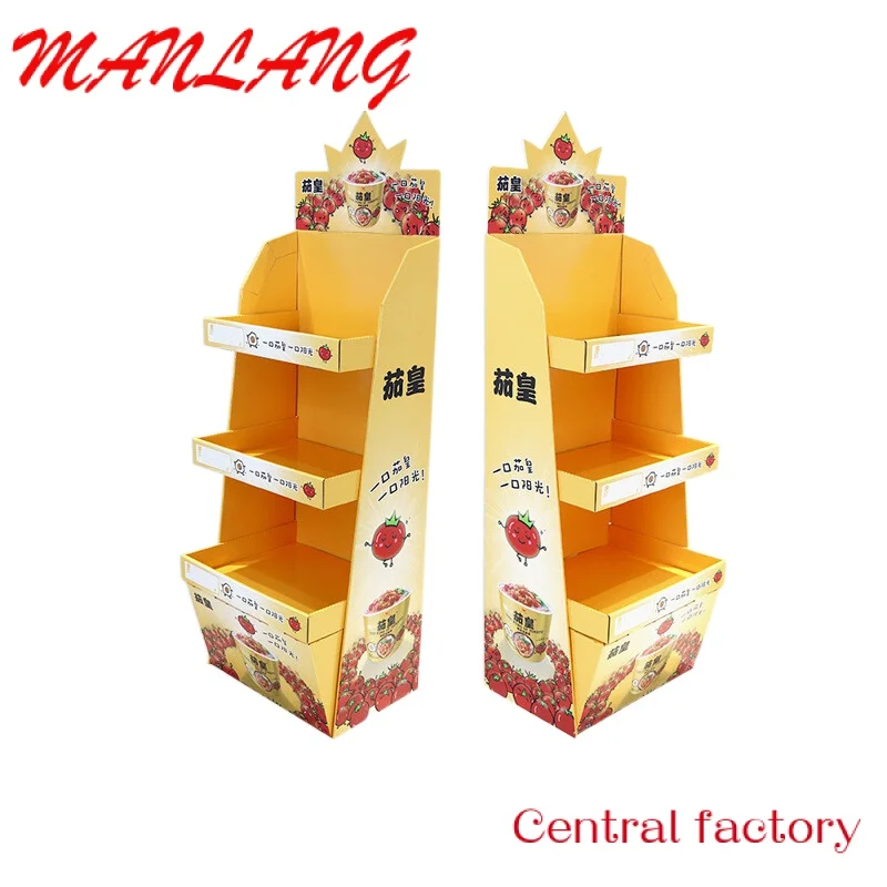 

CustomPromotion Paper Display Racks Free Standing Pos Floor Corrugated Stand Cardboard Display Stand Miniso Display Rack Store S