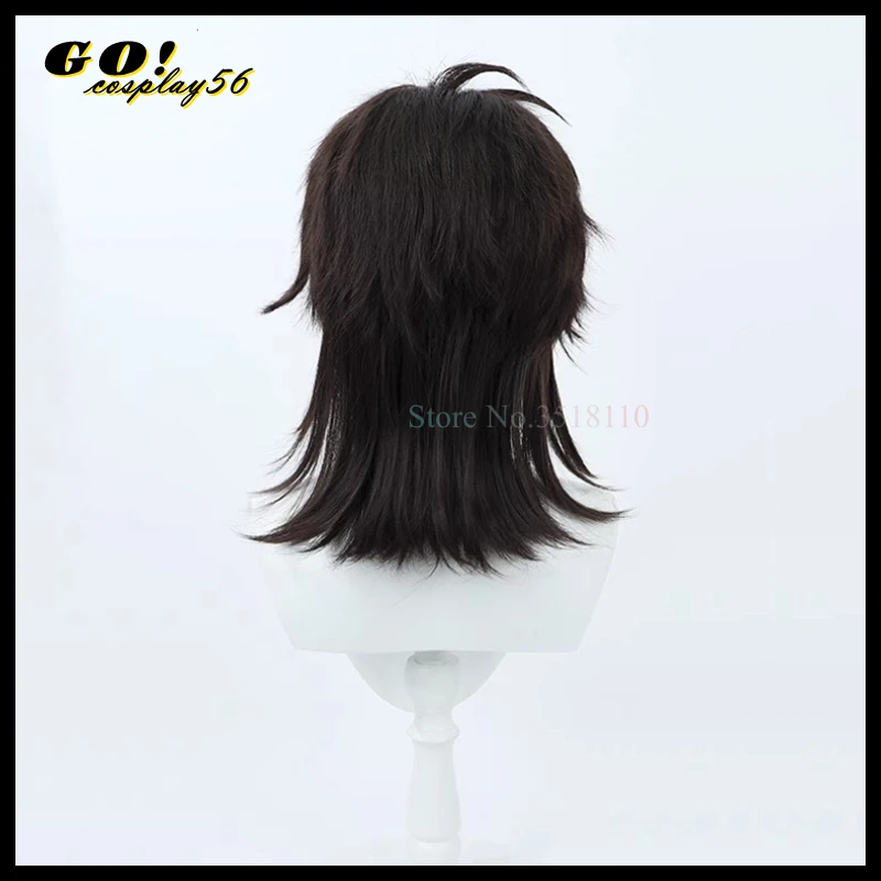 Kotomine Kirei Cosplay Wig Zero Dark Brown Mullet Hair 2023 Game Heat Resistant Synthetic Headwear