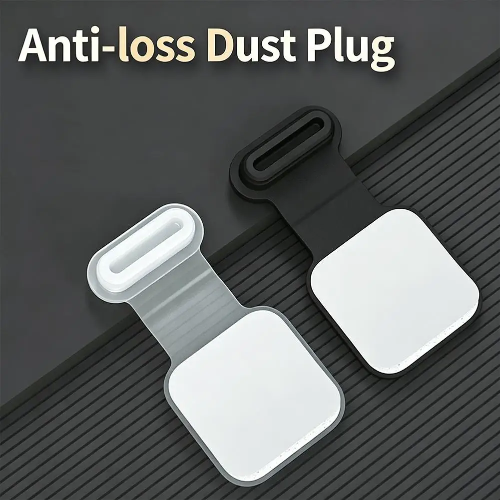 Anti-Loss Silicone Charging Port Dust Plug for Type-C / iOS Devices, Waterproof Anti-Dirt Cover for Mobile Phone Charging Port