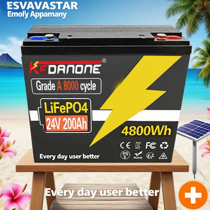 

32700 ⚡2025⚡LiFePO4 24V 220AH⚡Battery Built-in 100msrv Rechargeable Ferrous lithium phosphate Solar Off-grid Battery.