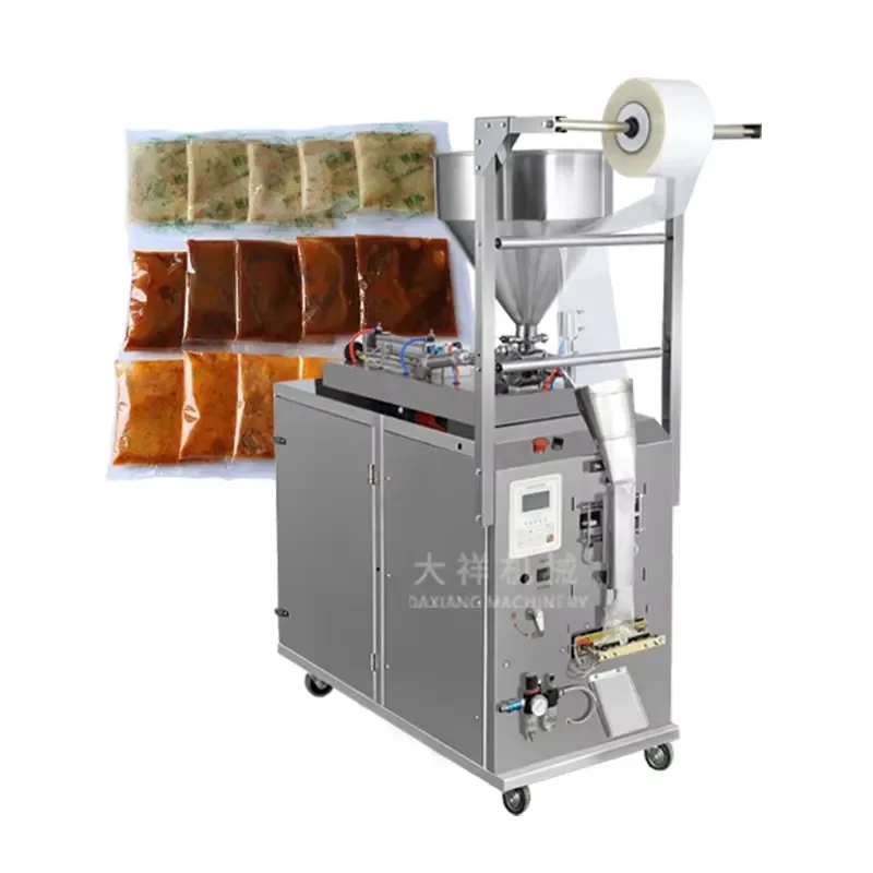 2026 DZD-220JB Autom Liquid Paste Packet Sachet Pouch Bagging Sealing Sauce Ketchup Filling Shampoo Sachet Packing Machine