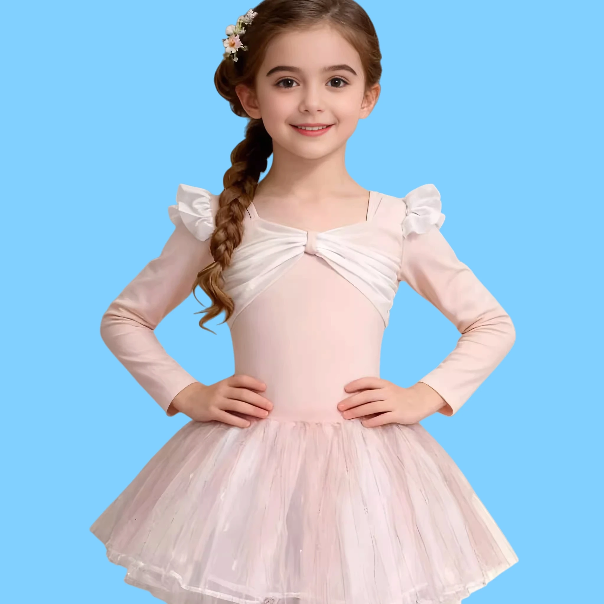 

Tutu Skirt Dance Practice Performance Ballrina Gymnastics Leotard DressGirls Ballet Leotards Classical Ballet Outfit Tulle