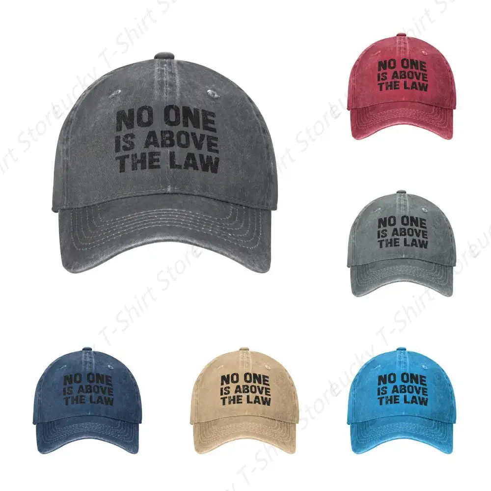 No One is Above The Law Trucker Hat for Men Women Dad Baseball Cap Unisex Cowboy Caps for Casual Outdoor GYM Cool Hats Headwear