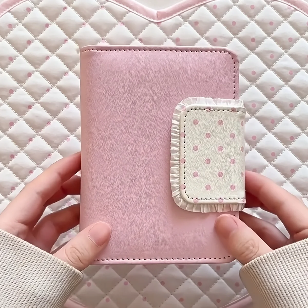Retro Japanese Lace Polka Dot M5 Binder Notebook
