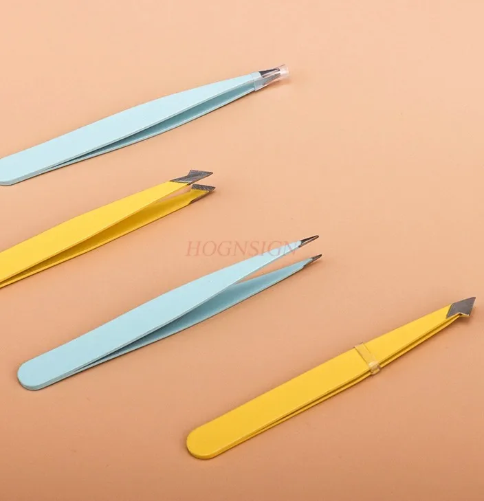 Eyebrow clip small tweezers for pulling beard and trimming eyebrows, stainless steel pliers for whiskers