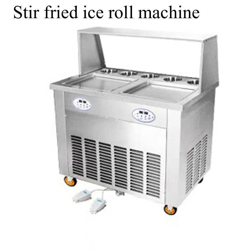 Multifunctional Stir-frying Ice Machine Home Stainless Steel Ice Cream Homemade Stir-frying Ice Artifact