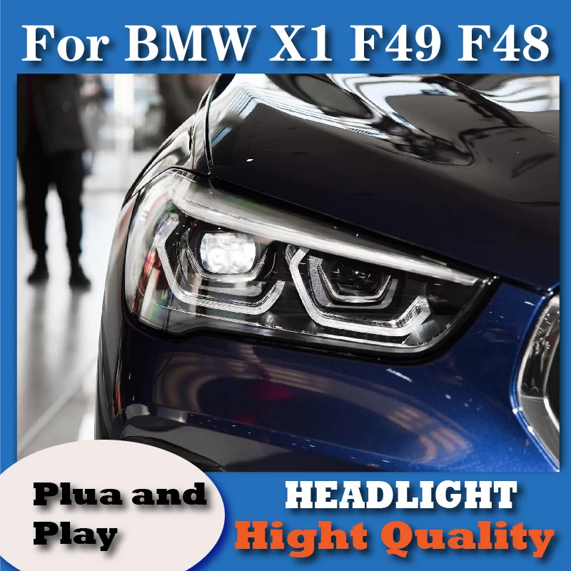 Headlight for BMW X1Headlamp F49 F48 Car Light Upgrade 2020-2022 Head Lamp Angel Eye LED Lens Auto Accessories