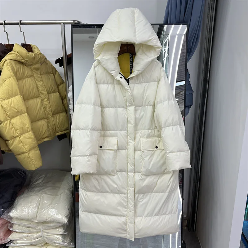 Fashion Thickness Puffer Coat Women Oversize Winter White Duck Down Jacket Ladies Puffy Warm Snow Parkas Female Outwear