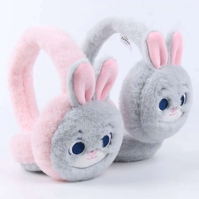 Zootopia Judy Hopps Nick orejeras de felpa de dibujos animados cálidas para niños y adultos accesorio de moda de invierno Judy adecuado para exteriores